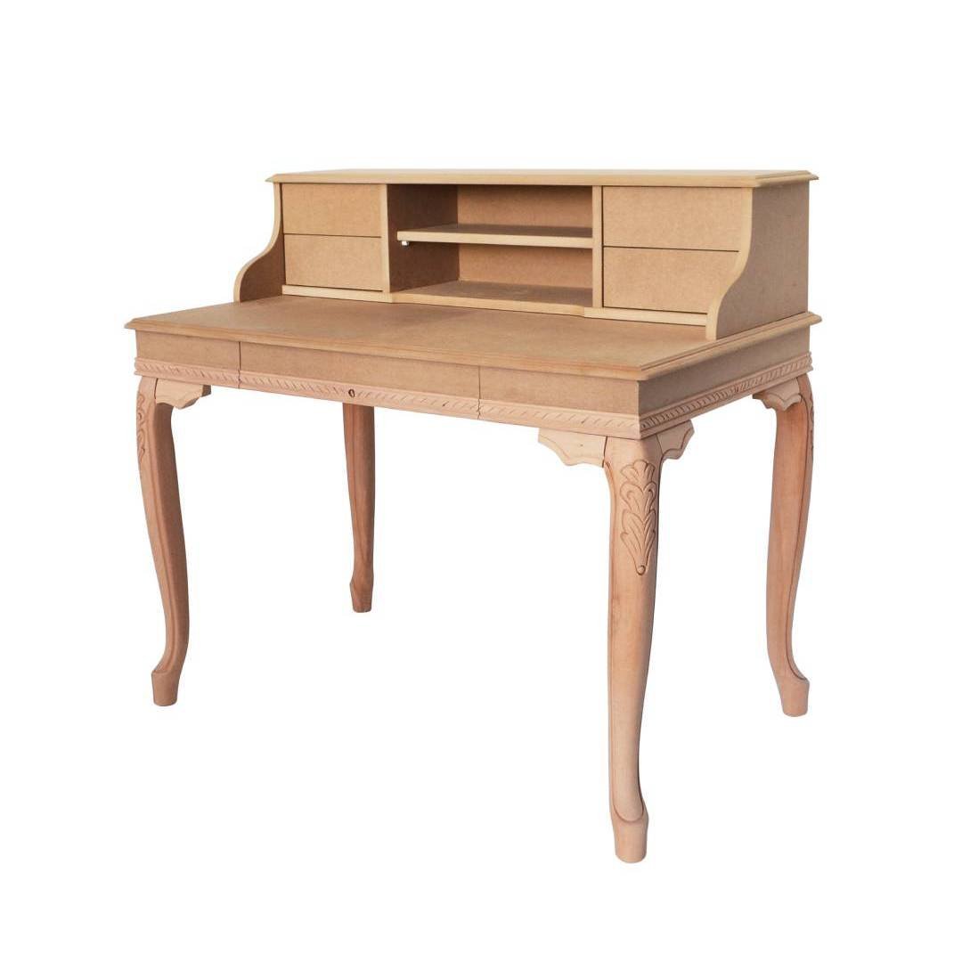 tırnak oymalı lükens raflı Çalışma masası