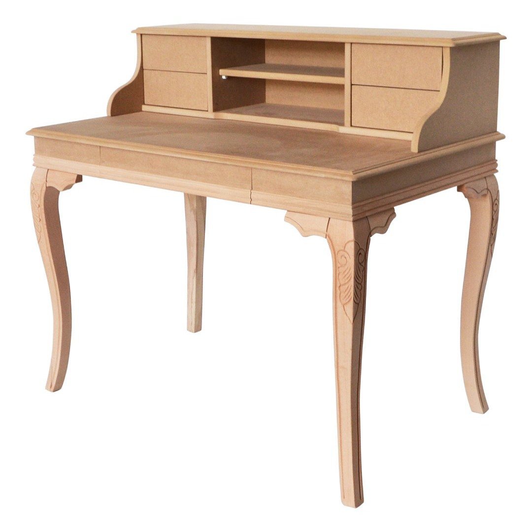 oymalı avangard ayak raflı Çalışma masası (mdf)