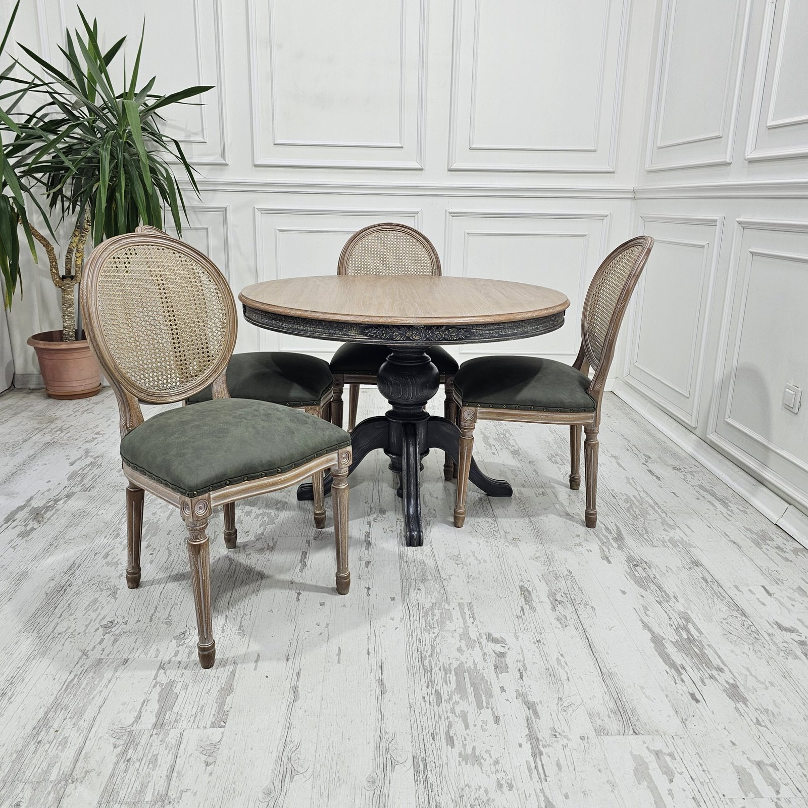 angelica masif kaplamayemek masası takımı