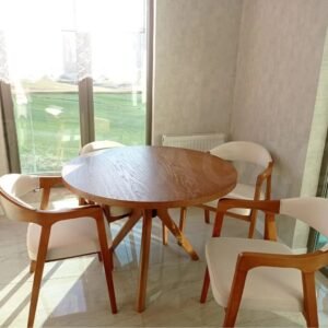 yuvarlak yemek masası takımı