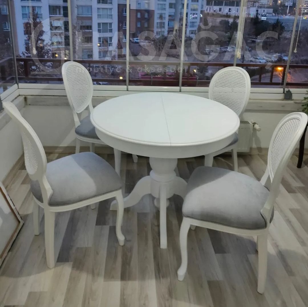yuvarlak yemek masası takımı