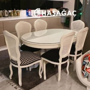 oval yemek masası takımı