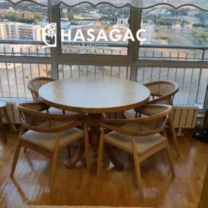 yuvarlak yemek masası takımı