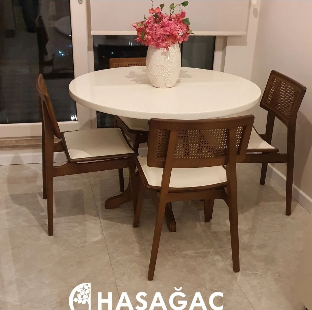 yuvarlak yemek masası takımı