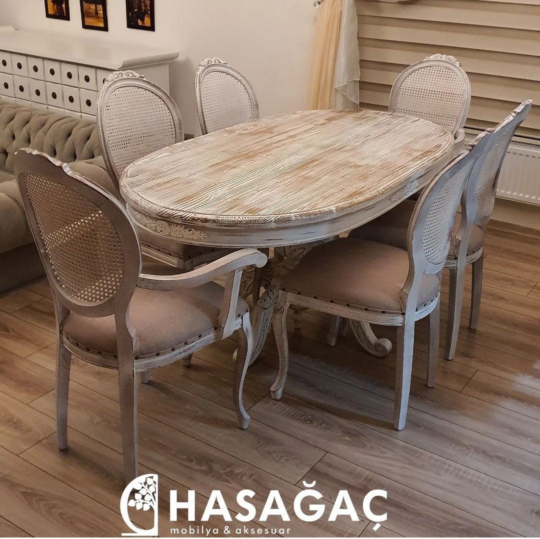 oval yemek masası takımı