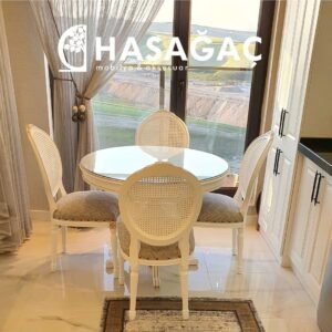 yuvarlak yemek masası takımı