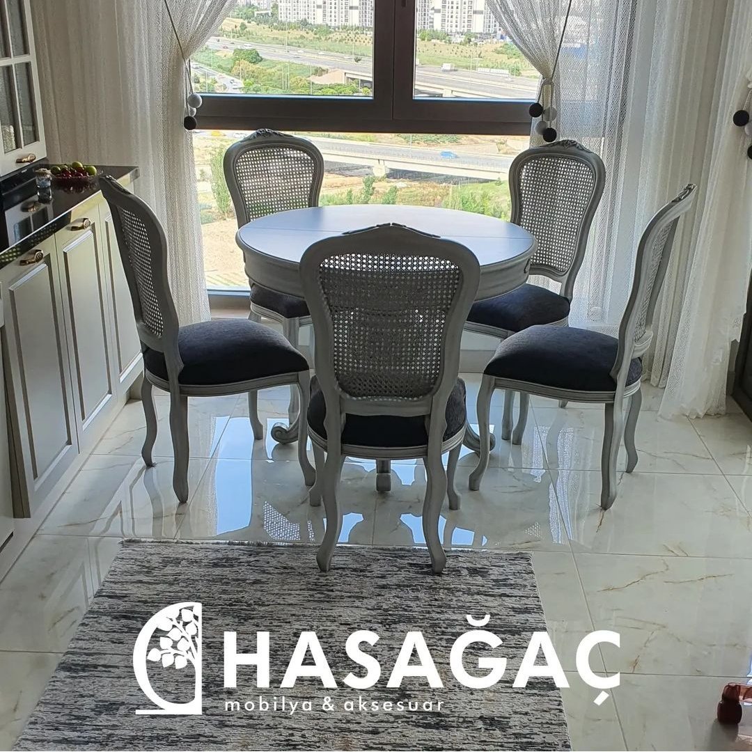 yuvarlak yemek masası takımı