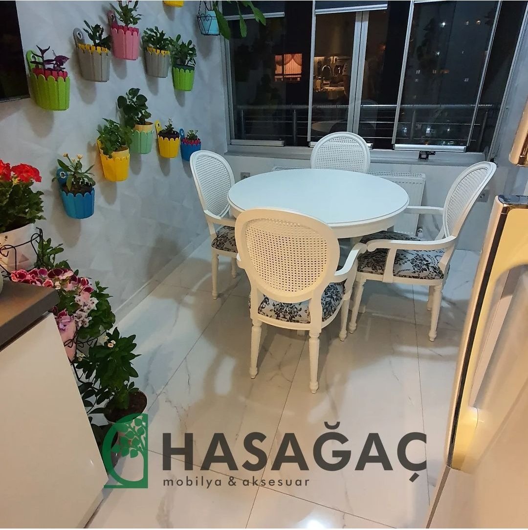 yuvarlak yemek masası takımı